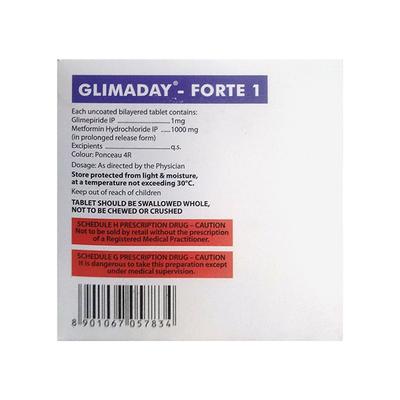 GLIMADAY FORTE 1 Tablet 15's - Diabetes-Ant