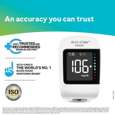 Accu-Chek Instant Glucometer with Free 10 Test Strips - Blood Glucose Monitors/Strips