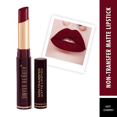 Swiss Beauty Non-Transfer Matte Lipstick - (Hot Cherry) 2 gm - Lipsticks