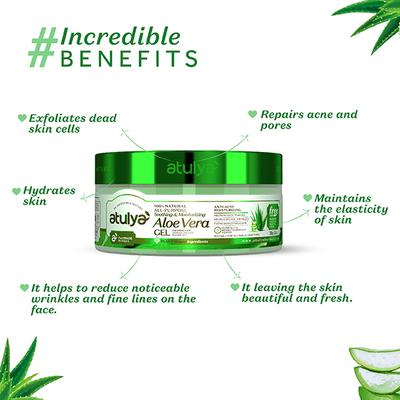 Atulya ALL-Purpose Gel Aloe Vera - FreeFrom Paraben, Sulphate,Silicone,Color- 200 gm - Face Mists