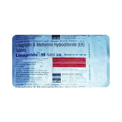 LINAPRIDE M 500 XR Tablet 10's - Diabetes-Ant