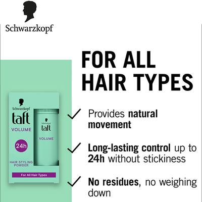 Schwarzkopf Taft Volume Powder 10 gm - Hair Perms & Texturizers