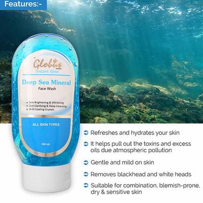 Globus Remedies Deep Sea Mineral Face Wash 200ml 2's - Face Washes