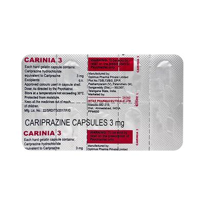 CARINIA 3 Capsule 10's - Schizophrenia-Aps
