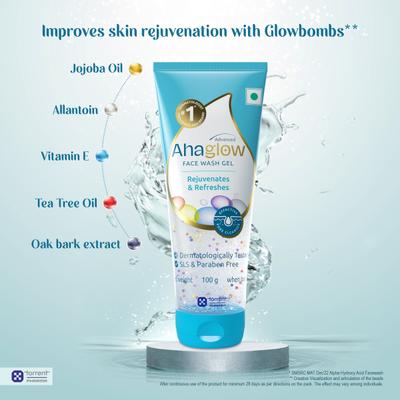 AHAGLOW ADVANCED Face Wash Gel 100 gm - Face Wash & Cleansers