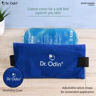 Dr. Odin Reusable Oval Cold Pack for Pain Relief with Washable Cotton Cover and Adjustable 1's - Hot Pack/Ice Bag
