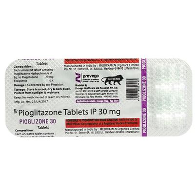 PIOGLIZONE 30 Tablet 10's - Diabetes-Ant