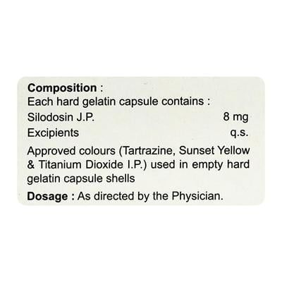 Silocap 8mg Capsule 10'S - Bladder And Prostate Disorders-Dru