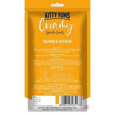 Kitty Yums Creamy Salmon & Skipjack (Buy 4 Get 1 Free) 1's - Petfood