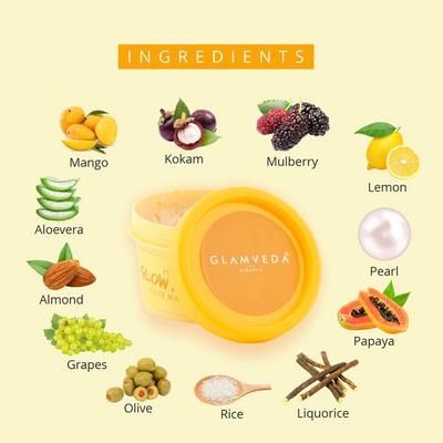 Glamveda Pure Glow Detan Cooling Clay Mask 40 gm - Masks & Peels