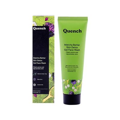 Quench Botanics Matcha Green Tea Face Wash Detoxifies and Purifies Skin for Oil & Acne Control 25 ml - Scrubs & Exfoliants