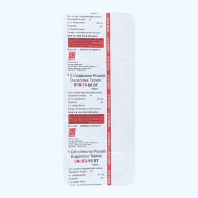 ORIDEX DT 50 Tablet 10's - Bacterial Infections-Cep