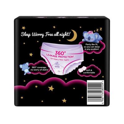 Whisper Bindazzz Nights Period Panties for women and girls, 185g 6's - Sanitary Napkins