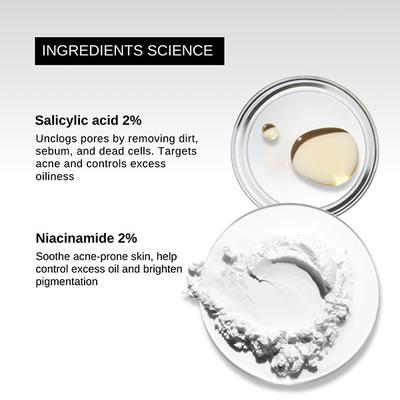 The Formularx 2% BHA Exfoliator with 2% Salicylic Acid and 2% Niacinamide for Blackheads, Acne, Oily Skin 100 ml - Scrubs & Exfoliants