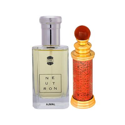 Ajmal Neutron EDP Citrus Fruity Perfume And Classic Oud Concentrated Perfume Oil Woody Oudh 110 ml - Perfumes (Edt/Edp)