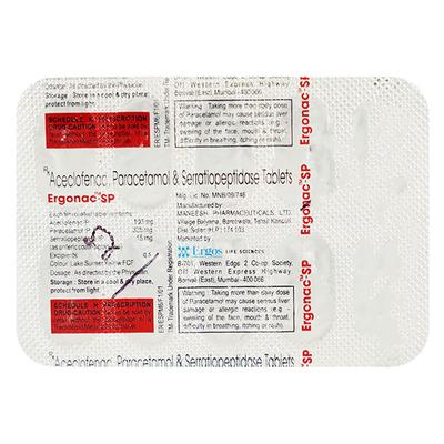ERGONAC SP Tablet 10's - Pain relief-Nsa