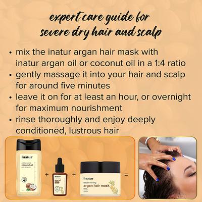 Inatur Hair Treatment Mask - Argan 200 gm - Hair Masks & Packs