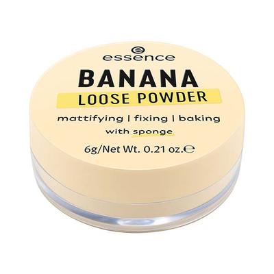Essence Banana Loose Powder Mattifying, Fixing, Baking with Sponge 6gm - Loose Powder