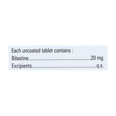 BILLACARE 20 Tablet 10's - Allergies-Ant