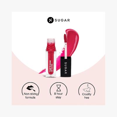 SUGAR Cosmetics Time To Shine Lip Gloss - 04 Peppy Hill 4.5 ML - Lip Glosses