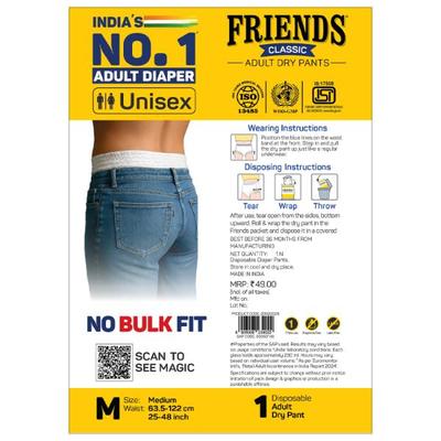Friends Classic Adult Dry Pants (M) 1's - Adult Diapers & Pads
