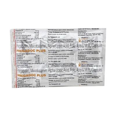 Pregadoc Plus Capsule 10'S - Nootropics And Neurotrophics