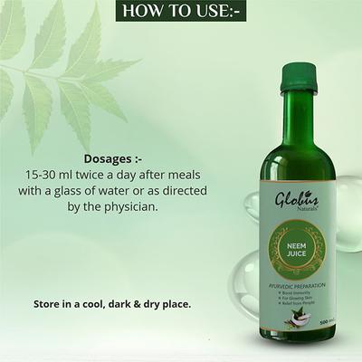 Globus Naturals Neem Juice 500 ml - Ayurvedic Juices