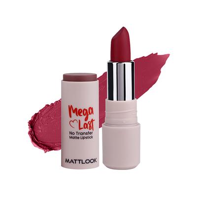 Matt Look Mega Last No Transfer Matte Lipstick With Smudge Proof Formula & Vitamin E, Blush Pink-10 3.8 gm - Lipsticks