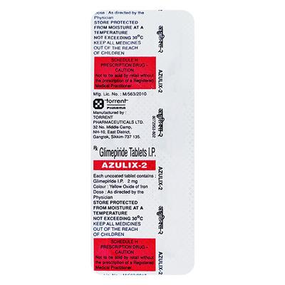 Azulix 2mg Tablet 10'S - Diabetes-Ant
