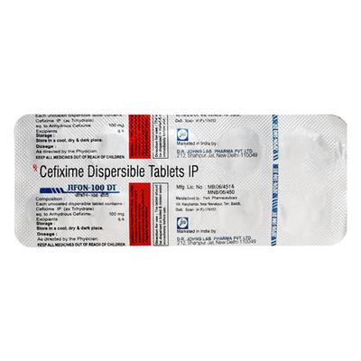 Jifon DT 100mg Tablet 10'S - Bacterial Infections-Cep
