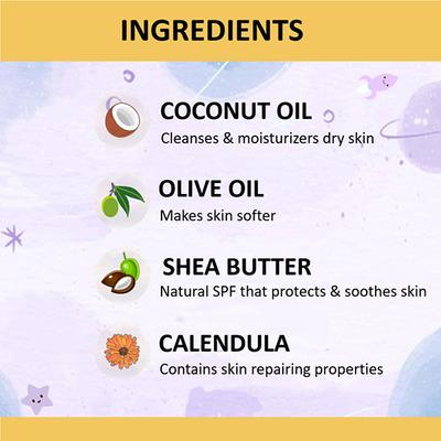 Cocomo Natural Kids Moisturizer Plus Sunscreen Lotion Aloe Vera and Calendula SPF 15Moon Sparkle 200 ml - Creams, Lotions & Oils
