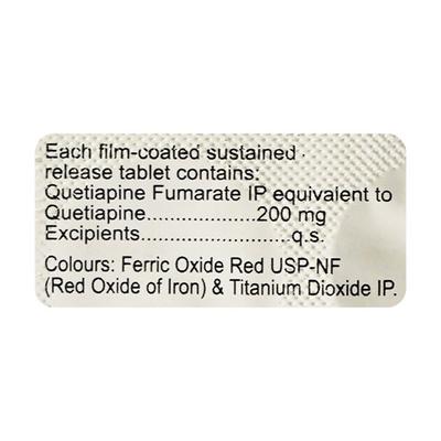 Q Pin SR 200mg Tablet 10'S - Schizophrenia-Aps