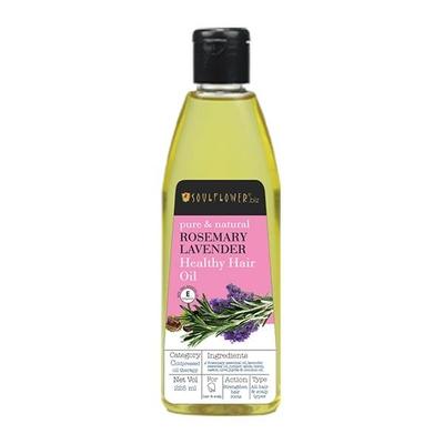 Soulflower Healthy Hair Oil - Rosemary Lavender 225 ml - Hair Oils