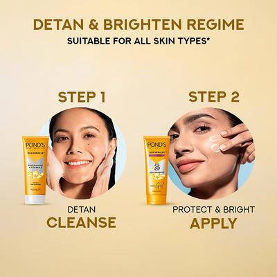 Pond's Sun Miracle SPF 35 PA+++ Creme Gel Sunscreen - Protect and Bright, with Niacinamide 15 gm - Face Sunscreen