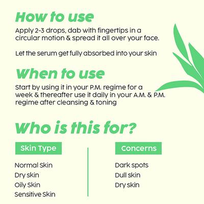 Plix The Plant Fix Guava Brightening Serum , With 3% Glycolic Acid & Vitamin C 30 ml - Face Serum