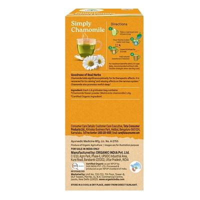 Organic India Tea Bags- Simply Chamomile 25's - Green/Herbal Teas