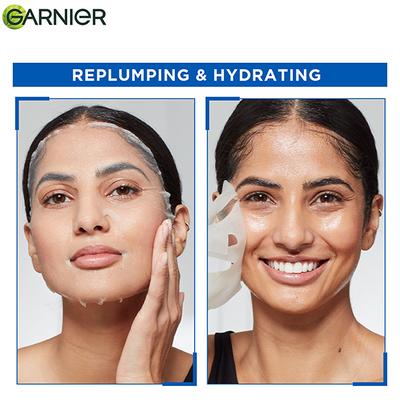 Garnier Skin Naturals, Hydra Bomb, Serum Mask Replumping Pomegranate For Dry , Dehydrated Skin 28gm - Sheet Masks