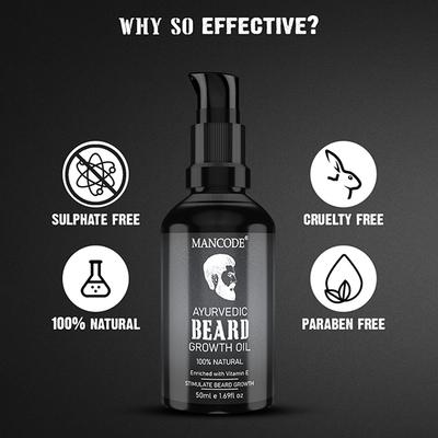 Mancode Ayurvedic Beard Growth Oil 50 ml - Beard Oil