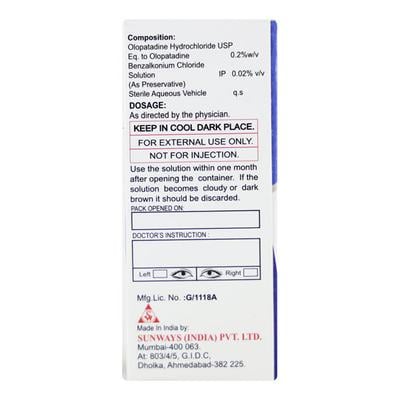 Olotop DS Eye Drops 5ml - Eye conditions-Oph