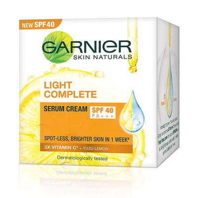 Garnier Light Complete Serum Cream 45G With Light Complete Body Lotion 125Ml Free 170 Gm - Day Cream
