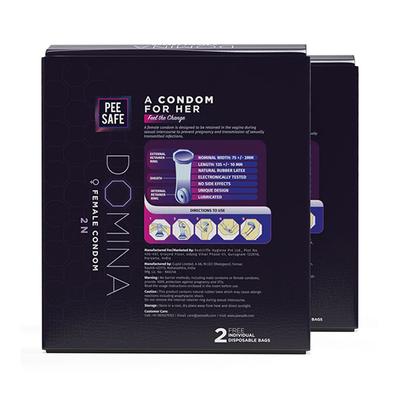 Pee Safe Domina Female Condom (pack of 4) 1's - Plain/Flavoured Condoms