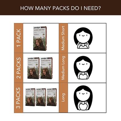 Paradyes Semi-Permanent Hazel Brown Glossy Hair Tint, Enriched with Herbal Extracts, Light Brown 160 gm - Crème