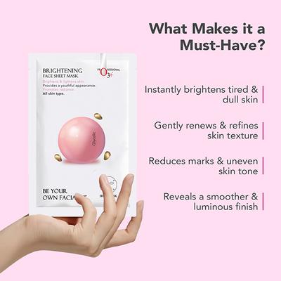 O3+ Facialist Brightening Face Sheet Mask with Glycolic 30ml - Face Mask