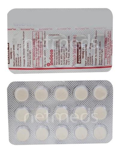 Glychek 40mg Tablet 15'S - Diabetes-Ant