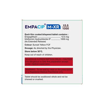 EMPACIP M XR 12.5/1000 Tablet 10's - Diabetes-Ant