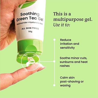 Foxtale Essentials Soothing Green Tea Gel for Oily, Acne-Prone and Sensitive Skin 50 gm - Face Creams