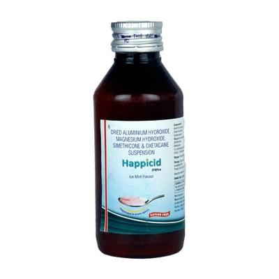 Happicid Sugarfree Ice mint Flavour Suspension 120ml - Ulcer/Reflux/Flatulence-Aaa