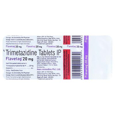 FLAVETAG 20 mg Tablet 10's - Angina