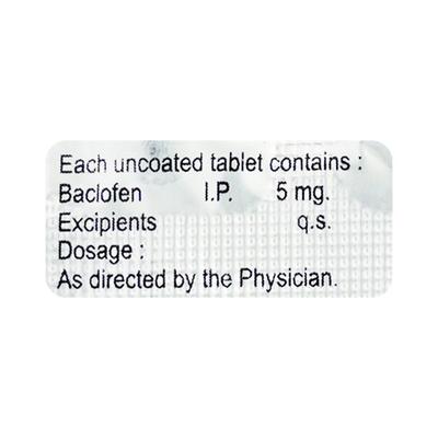 Back 5mg Tablet 10'S - Muscle Cramps/Spasticity-Mus