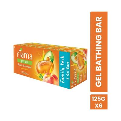 Fiama Gel Bar Peach And Avocado, 125g each 6's - Soaps